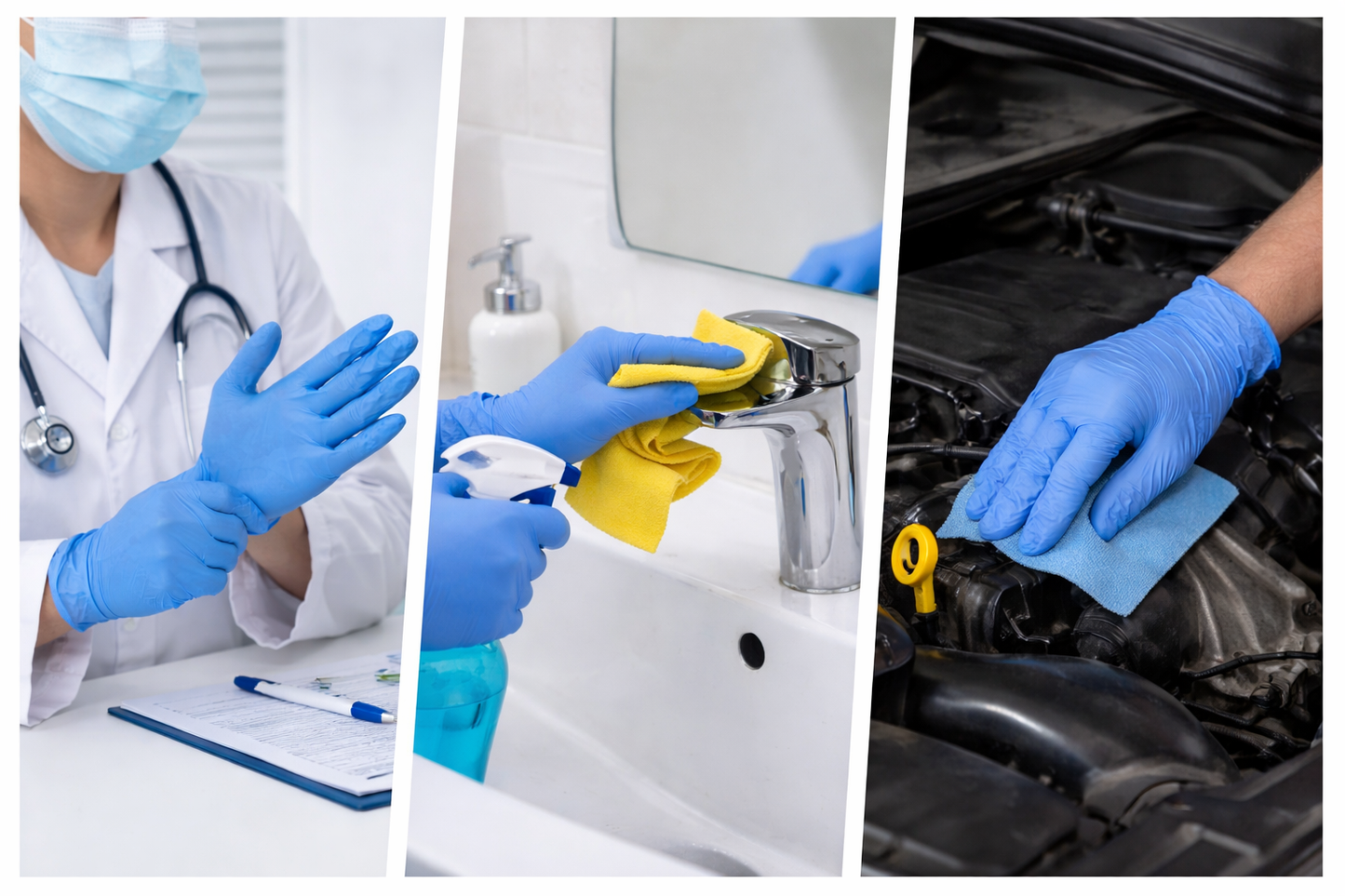 Nitrile Disposable Gloves 10 Boxes– Powder Free (1000 PCS, Grade A)