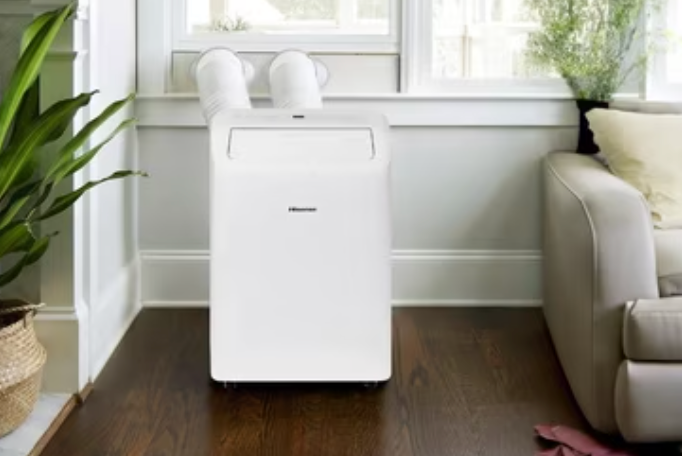 Hisense 8,000 BTU 350 Sq Ft Dual Hose Portable Air Conditioner with Inverter